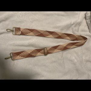 Madewell bag strap tan and cream